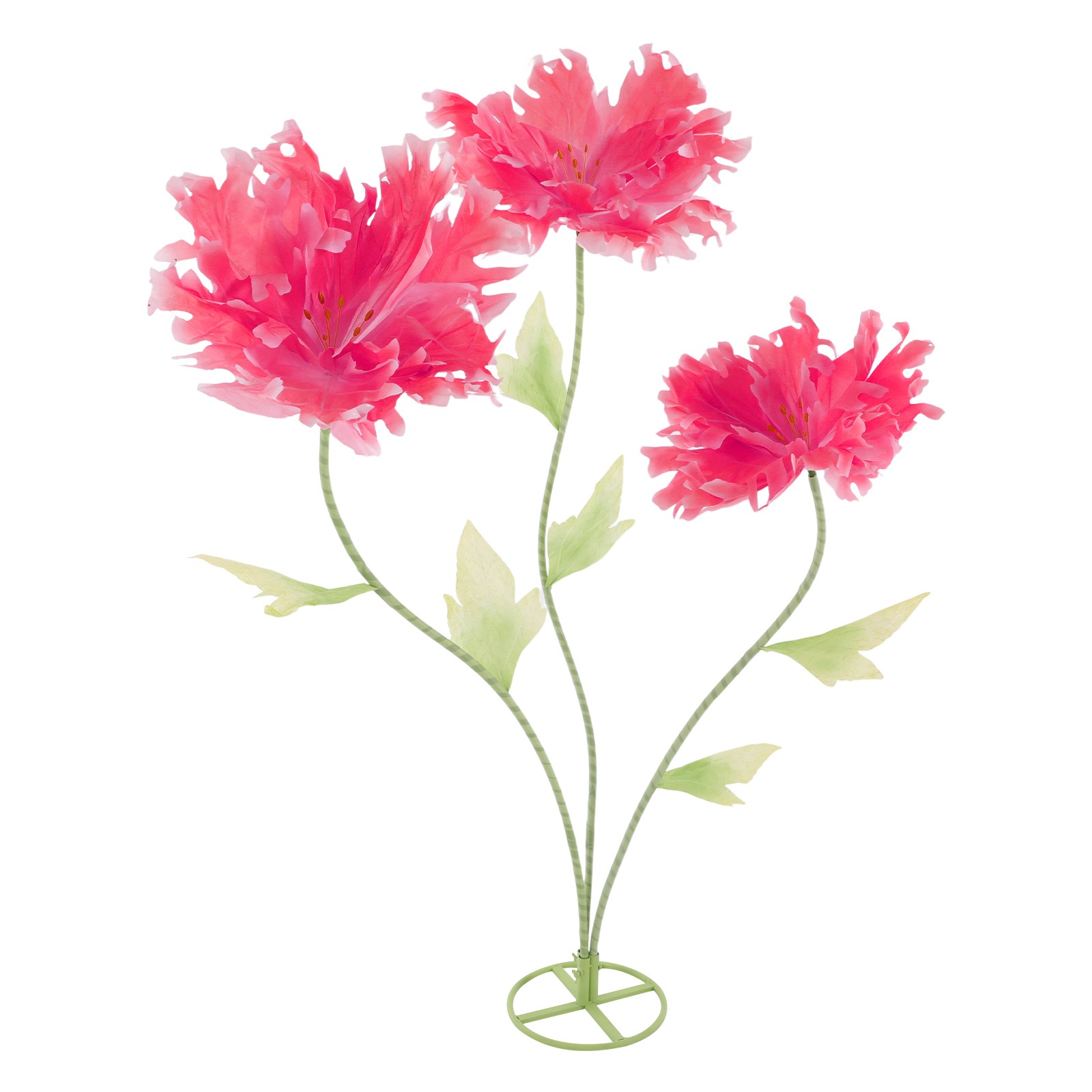 3 Head Artificial Chrysanthemum Flower Decor, Pink, 17.7-27.6 Inch Heads