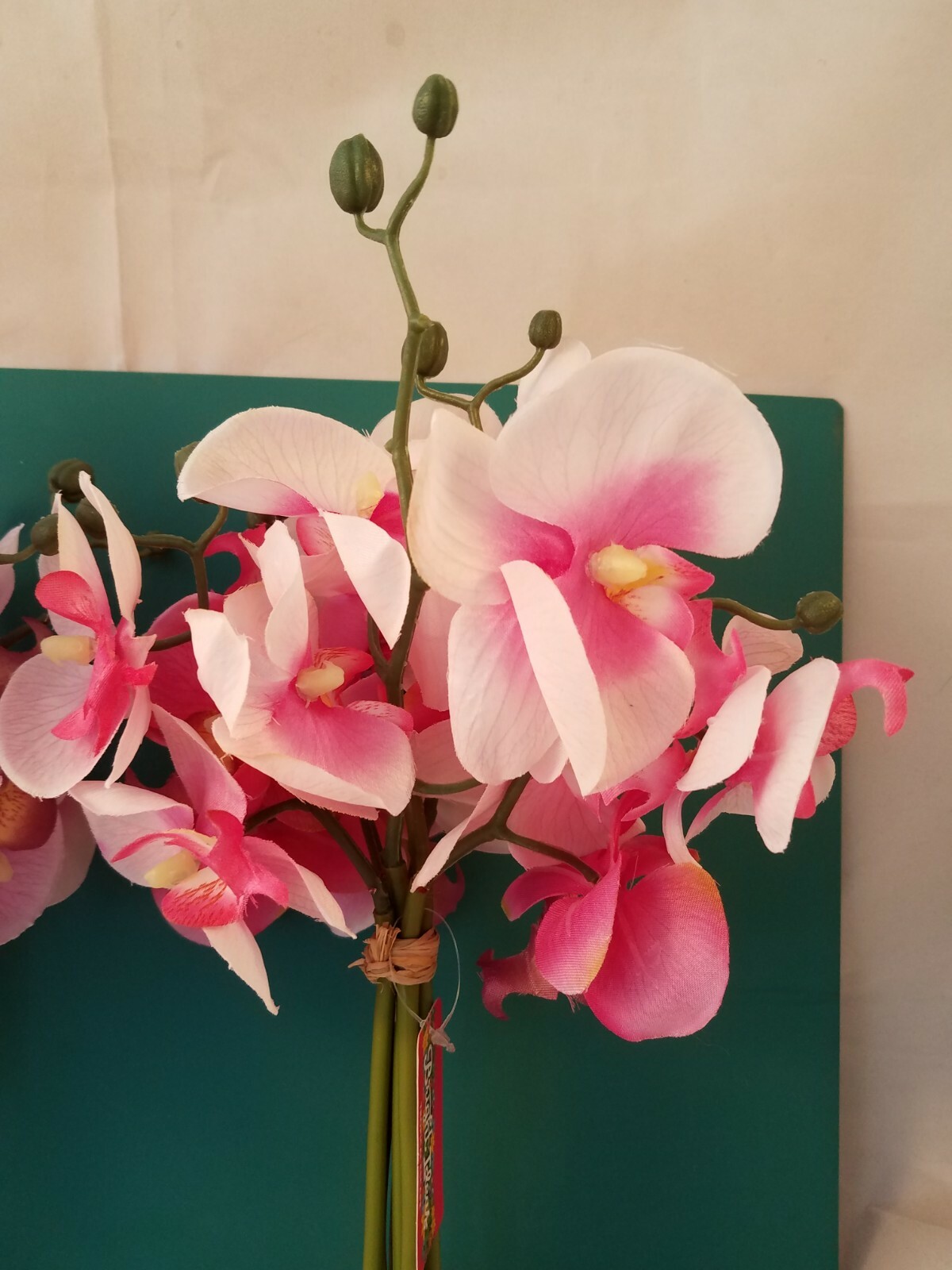 (lot of 2) NWT Artificial Silk Orchid Bouquets. Bright Ideas Joann