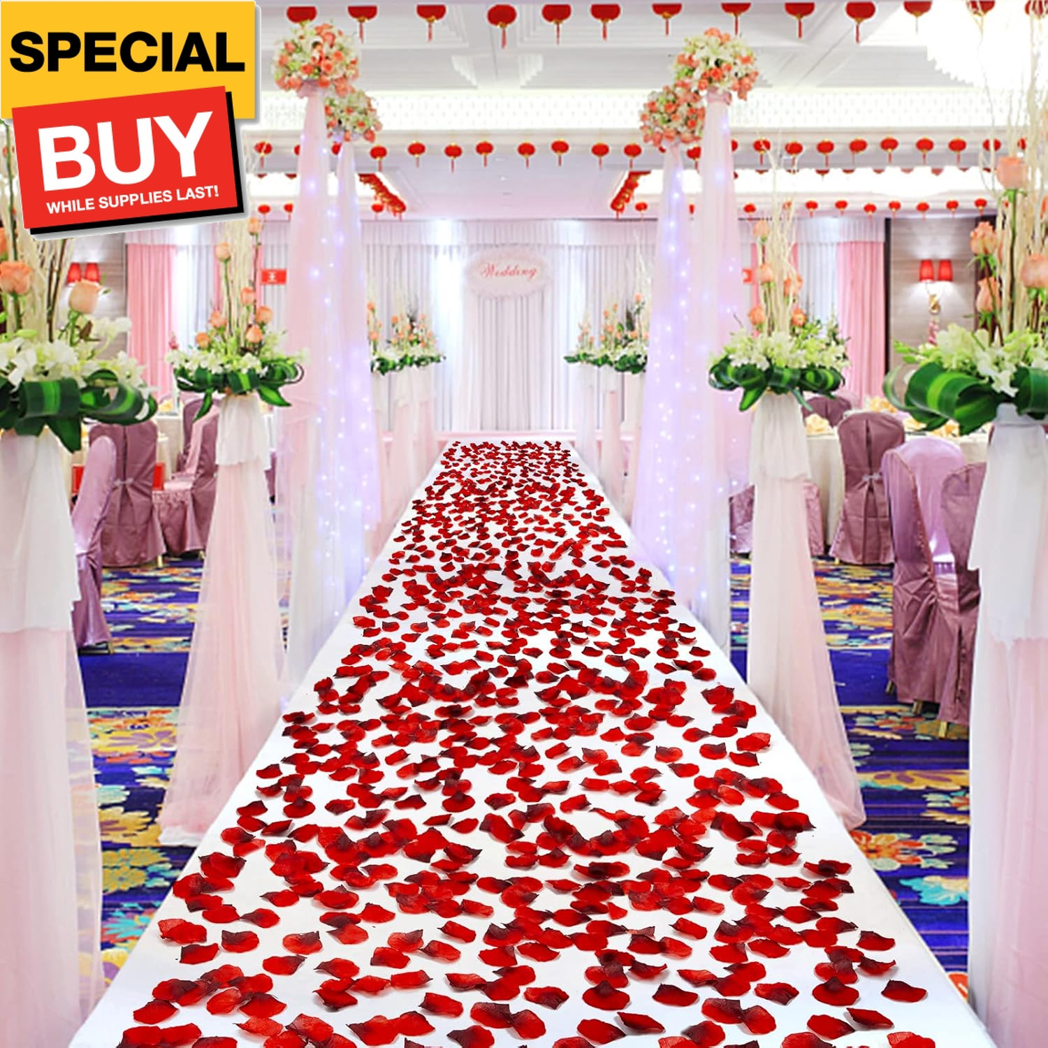 5000 Pcs Rose Petals Artificial Flower for Valentine’s Wedding Decor Romantic Ni