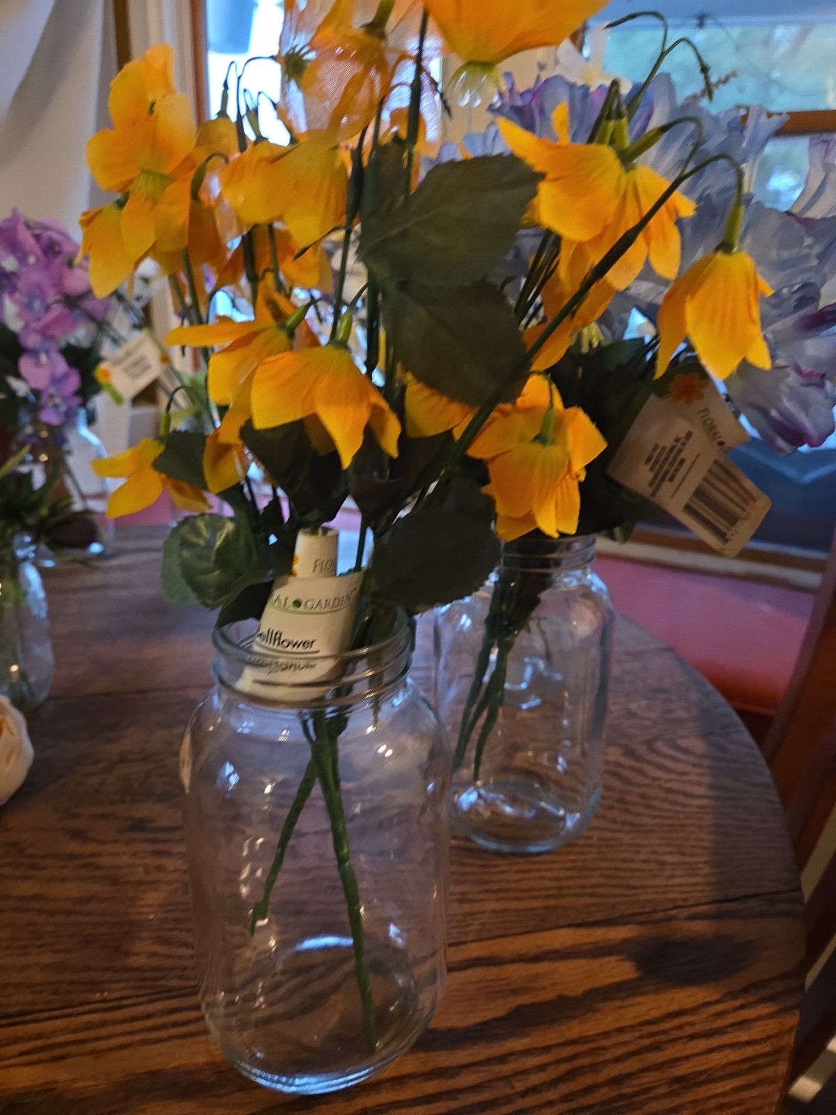 Box Lot Of Artificial Flowers.  Asstd Styles and Colors.