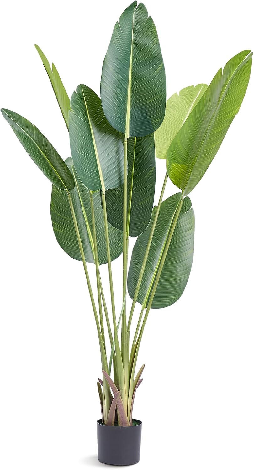 Artificial Bird of Paradise Tree, 5 FT Tall Faux Plant, PE Material & Anti-Tip T