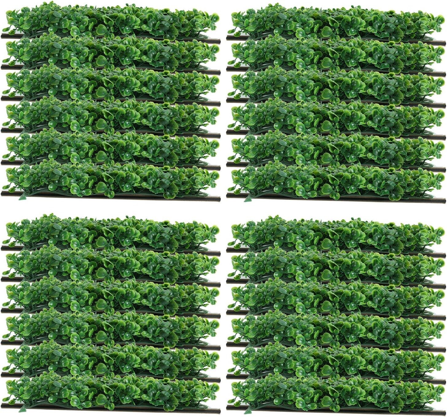 24 Pack 10″x10″ Artificial Privacy Fence Greenery Panel Outdoor Decor, New L1