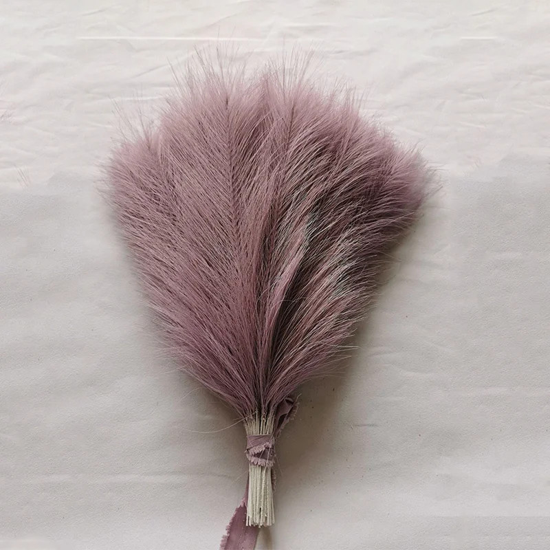 15pc Artificial Pampas Grass Fake Flower Simulated Reed Bouquet for Home Wedding