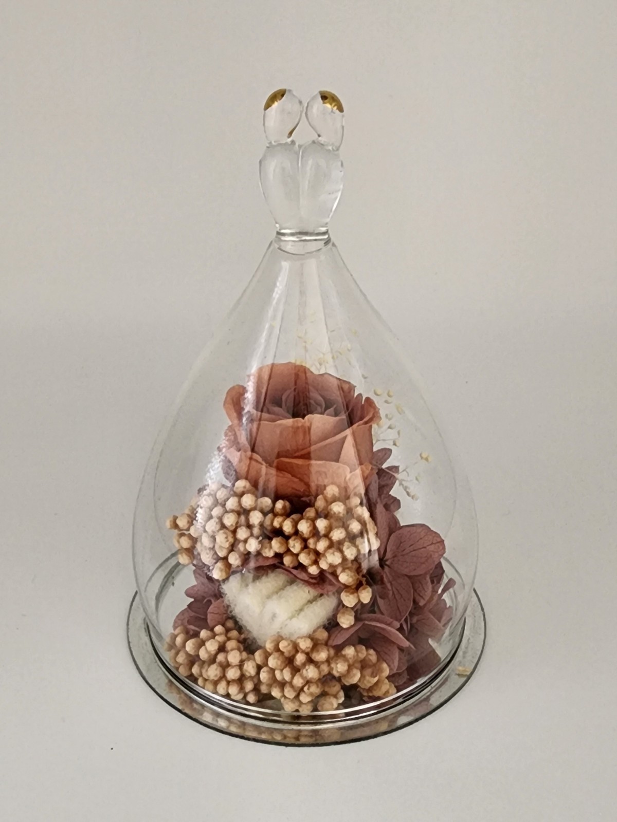 Hoomna Gemini Girl Eternal Rose in Glass Dome *GREAT GIFT*