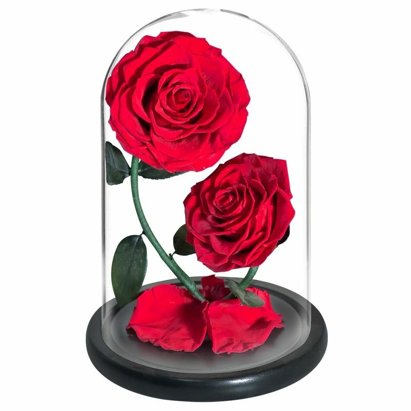 Eternal Flower Rose In Glass Valentine Birthday Wedding Gift For Surprize Womens