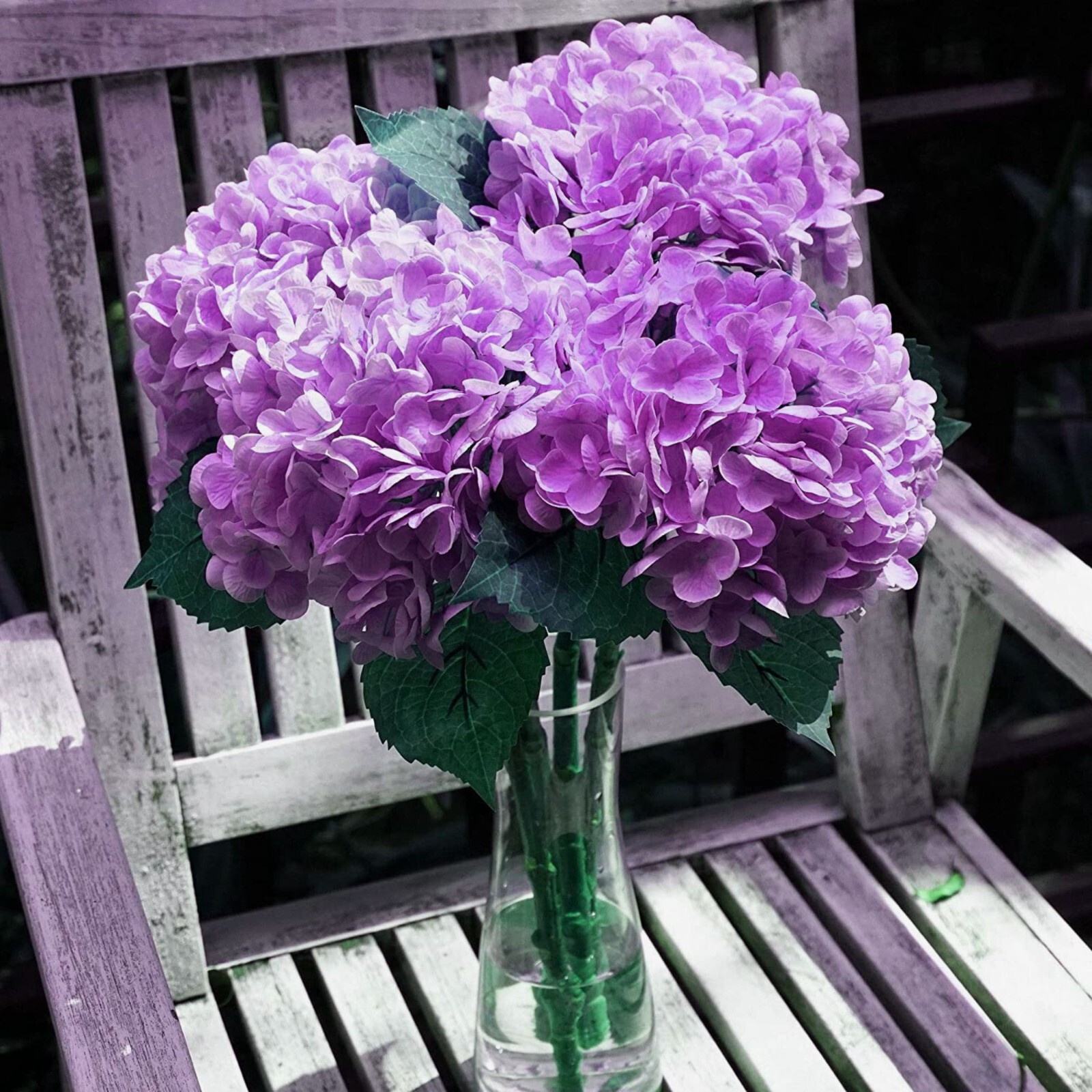 3pcs 25in Artificial Realistic Hydrangea Flowers 3D Real Touch 25in Extra Long