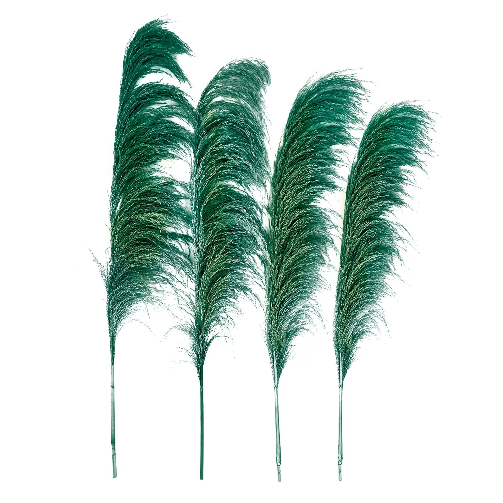 4 PCS 43.3″ Teal Tall Pampas Grass Decor Natural Dried Blue Pompas Floral
