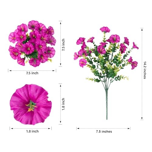 6 Mixed Color(2 Fuchsia, 2 Purple, 2 Yellow, 2 White, 2 Red, 2 Hot Pink)