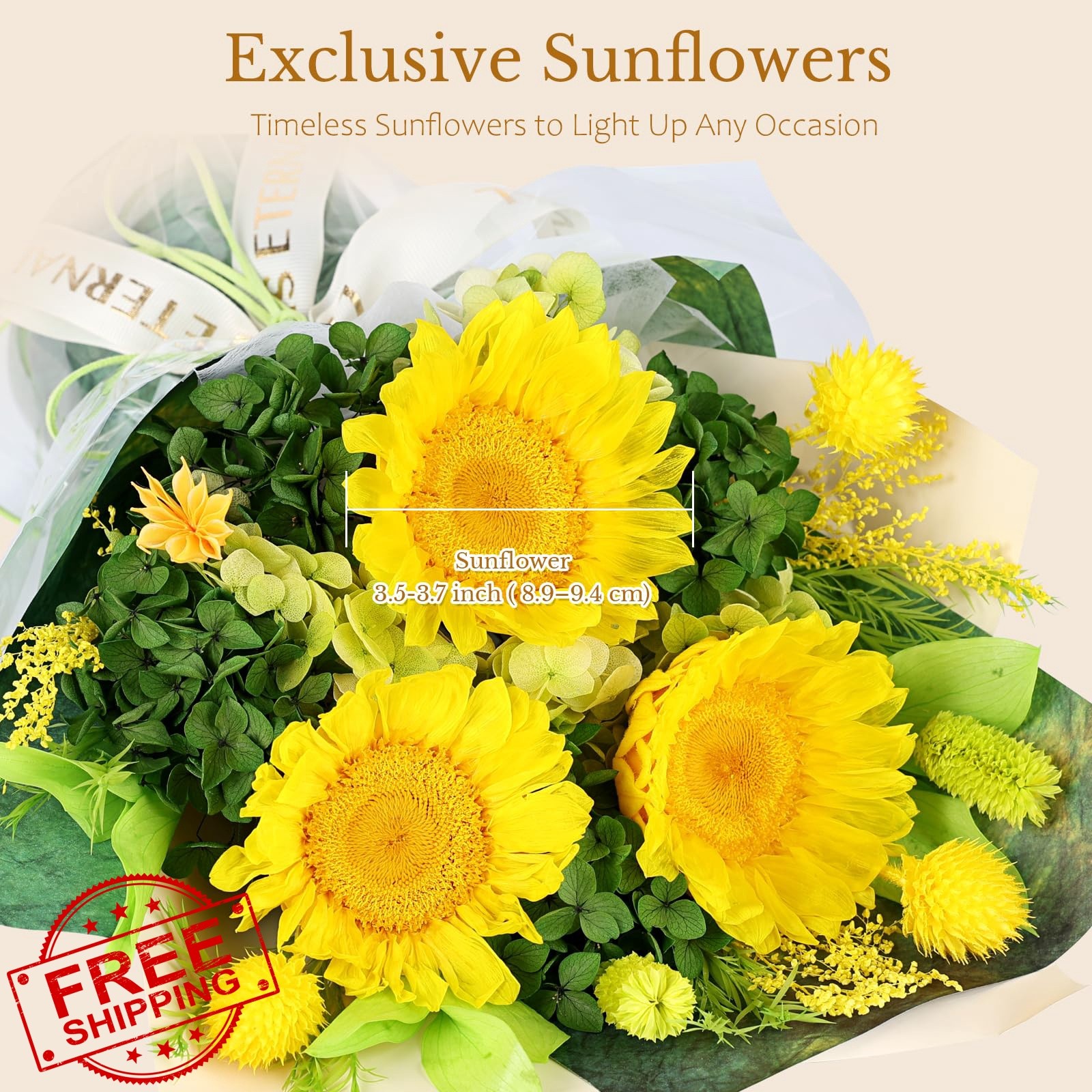 MAMAMIKO Preserved Sunflower Green