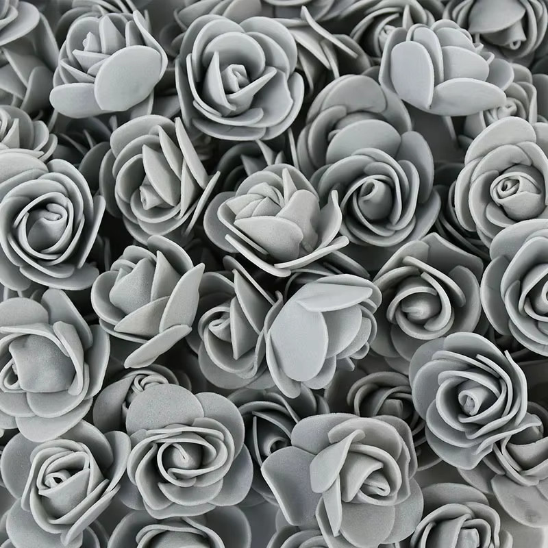 50/100/200Pcs 3.5Cm PE Foam Rose Head Artificial Flower for Wedding Birthday Par