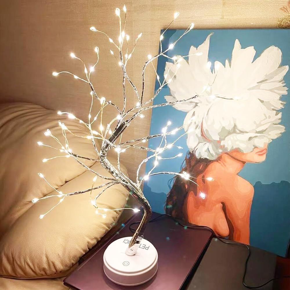 108 LED Tabletop Bonsai Tree Light, 8 Modes 20’’ Warm White Artificial Fairy Lig
