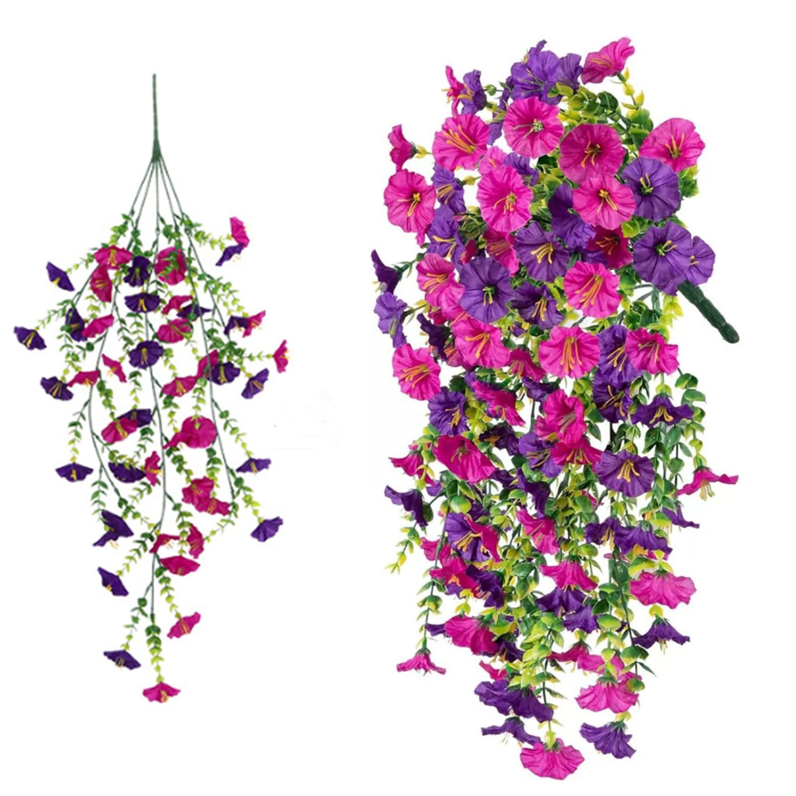 Fake Flowers for Outside,uv Resistant Artificial Outdoor Flowers, 1 Pack Fake…