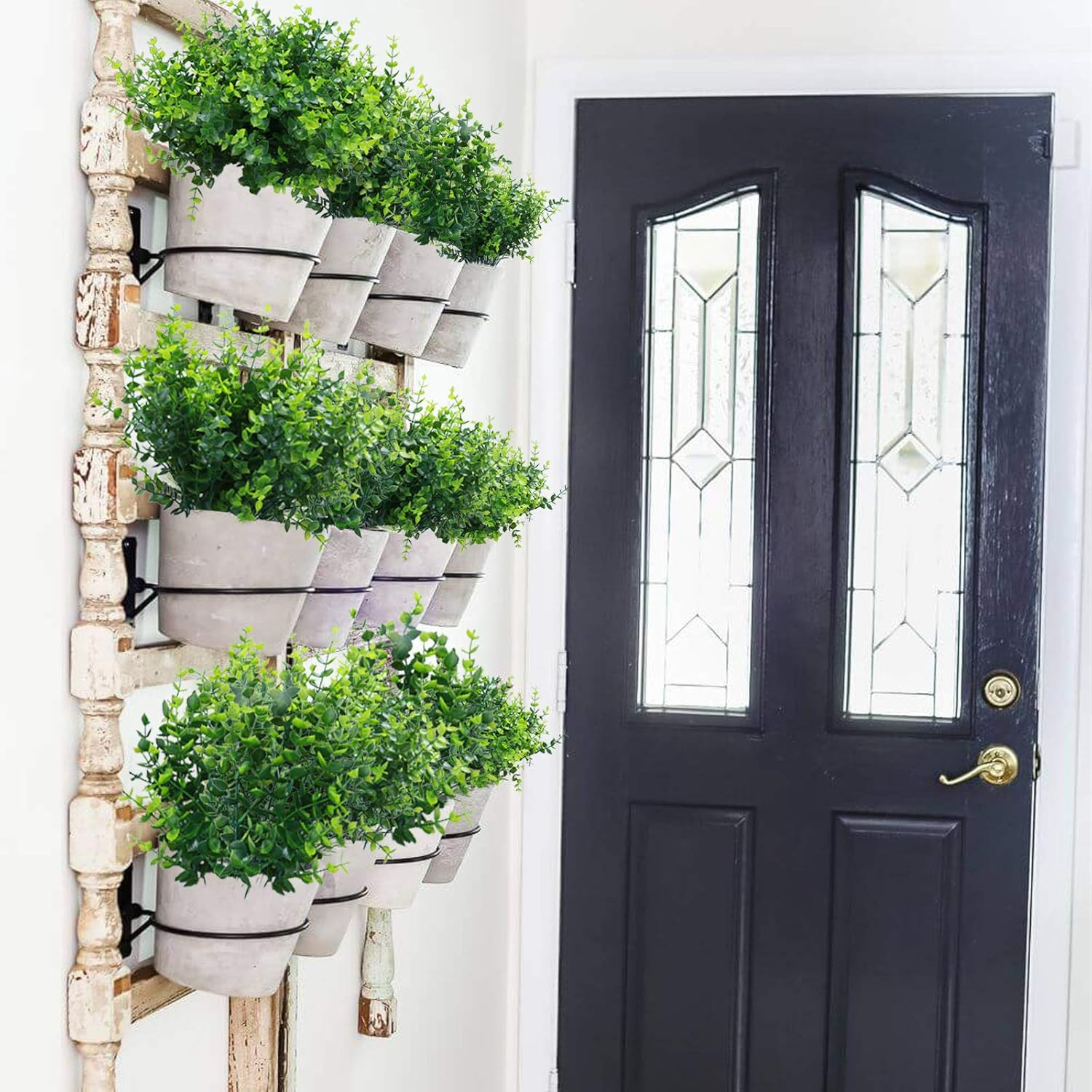 10 Pack Artificial Boxwood Stems for Outdoors Unfading in the Sun Plastic Fau…