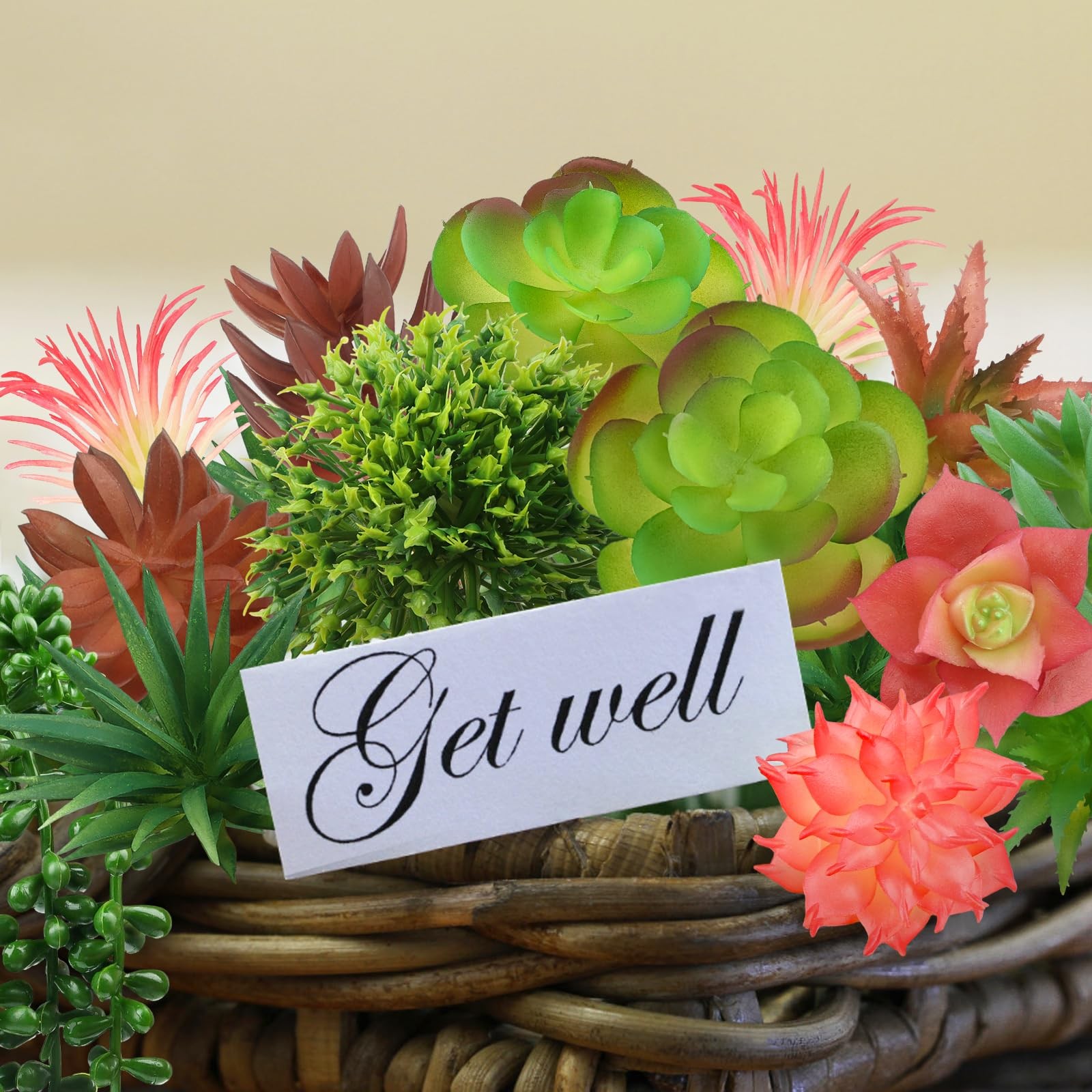 14 Pcs Artificial Succulents Plants Mini Fake Succulents for Home Garden