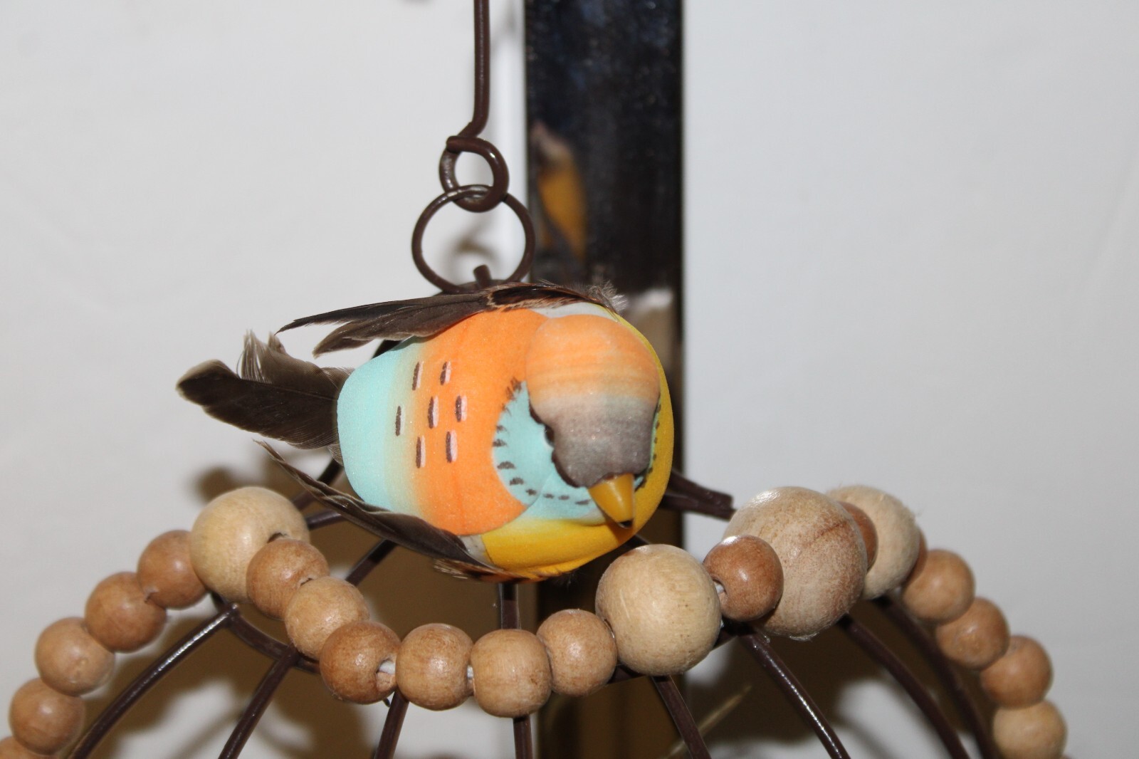 FALL AUTUMN FLOWER ARRANGEMENT BIRD CAGE CENTERPIECE 15”