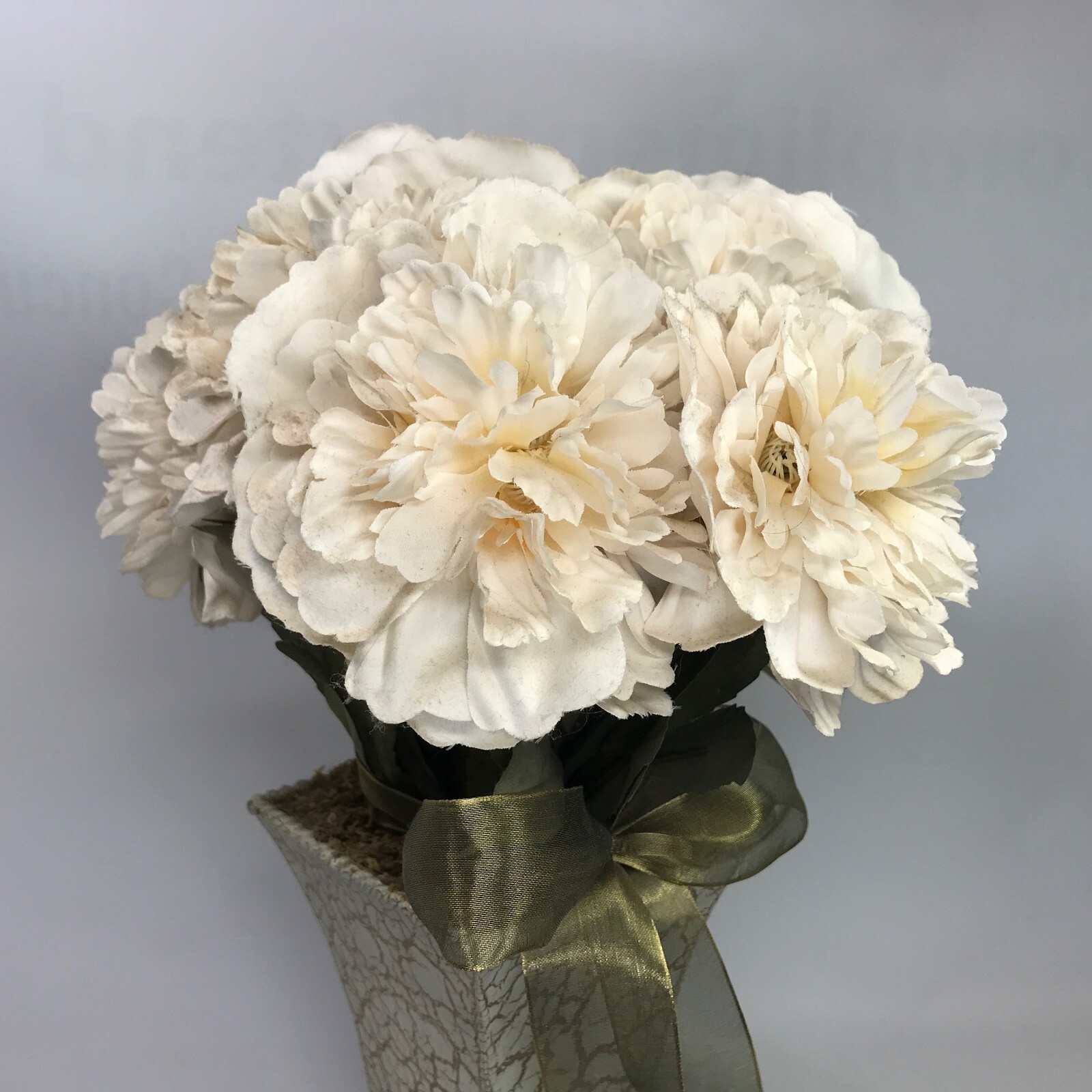 Artificial Flowers with Vase Faux Hydrangea Flower Arrangements for Home White