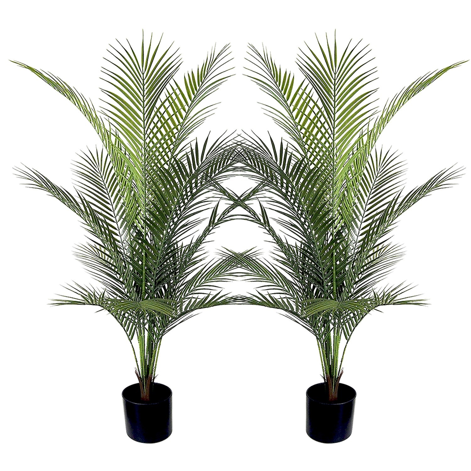 120cm Tall Faux Areca Palm Tree Potted Fake Green Plant for House Greenery Decor
