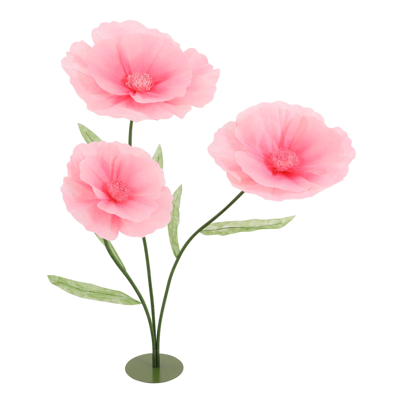 Giant Flowers for Decoration,3-Head Fake Flower Artificial Fabric Flower,Wedding