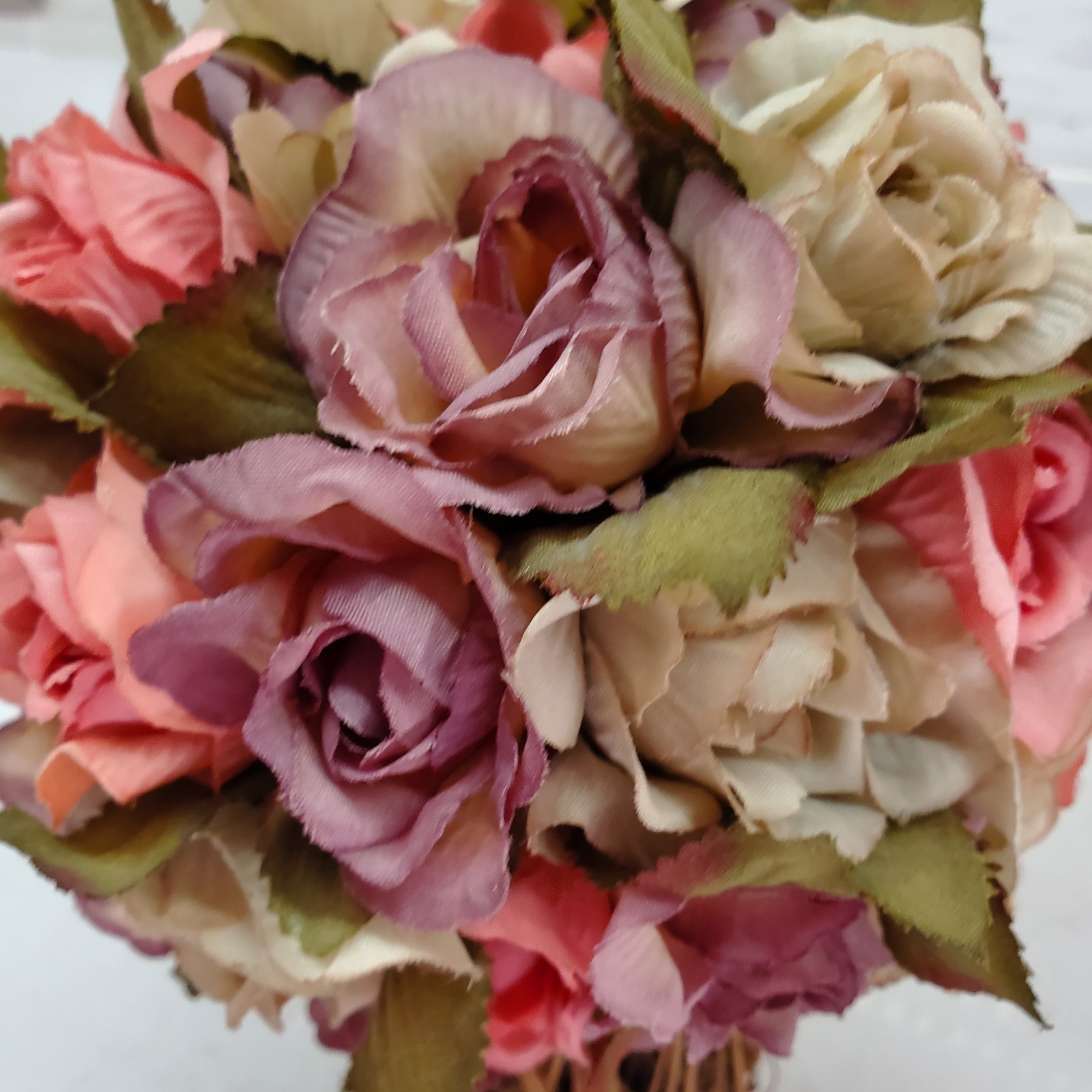 Rose Topiary Willow Base Table Tap Display Wedding Bouquet Vase Insert VINTAGE