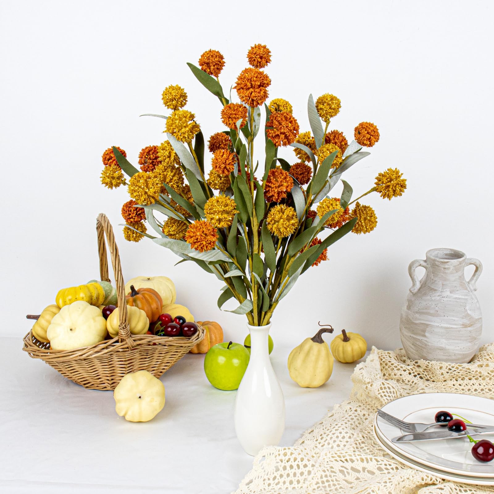 6 PCs Artifical Fall Flowers 17 Inches Fall Floral Picks Faux Autumn Branches…