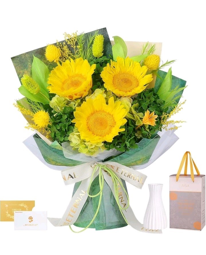 Preserved Sunflower Bouquet – Forever Flowers for Delivery, Long-Lasting Flower