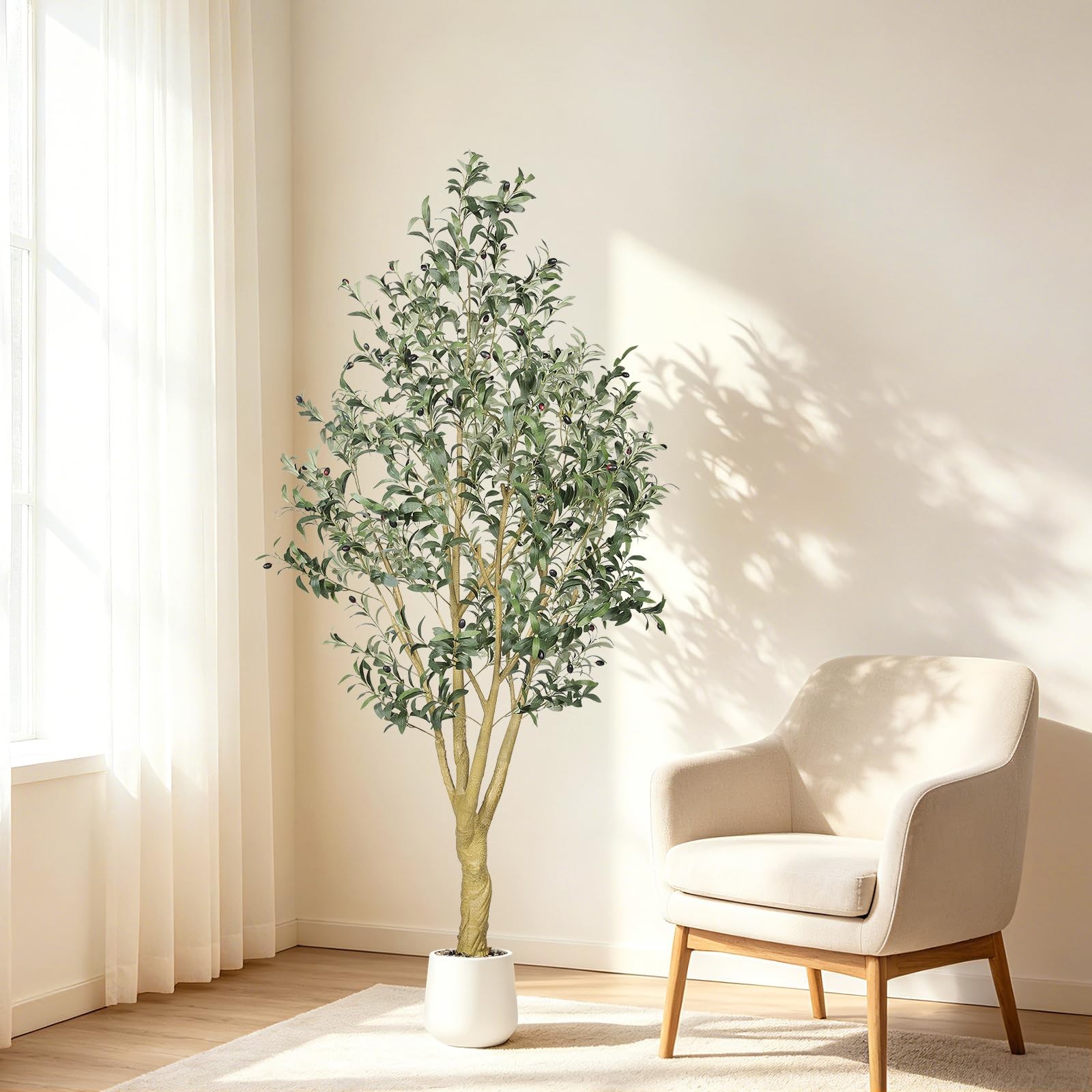 Artificial Olive Tree 7FT Faux Plants for Home Office Indoor Decor