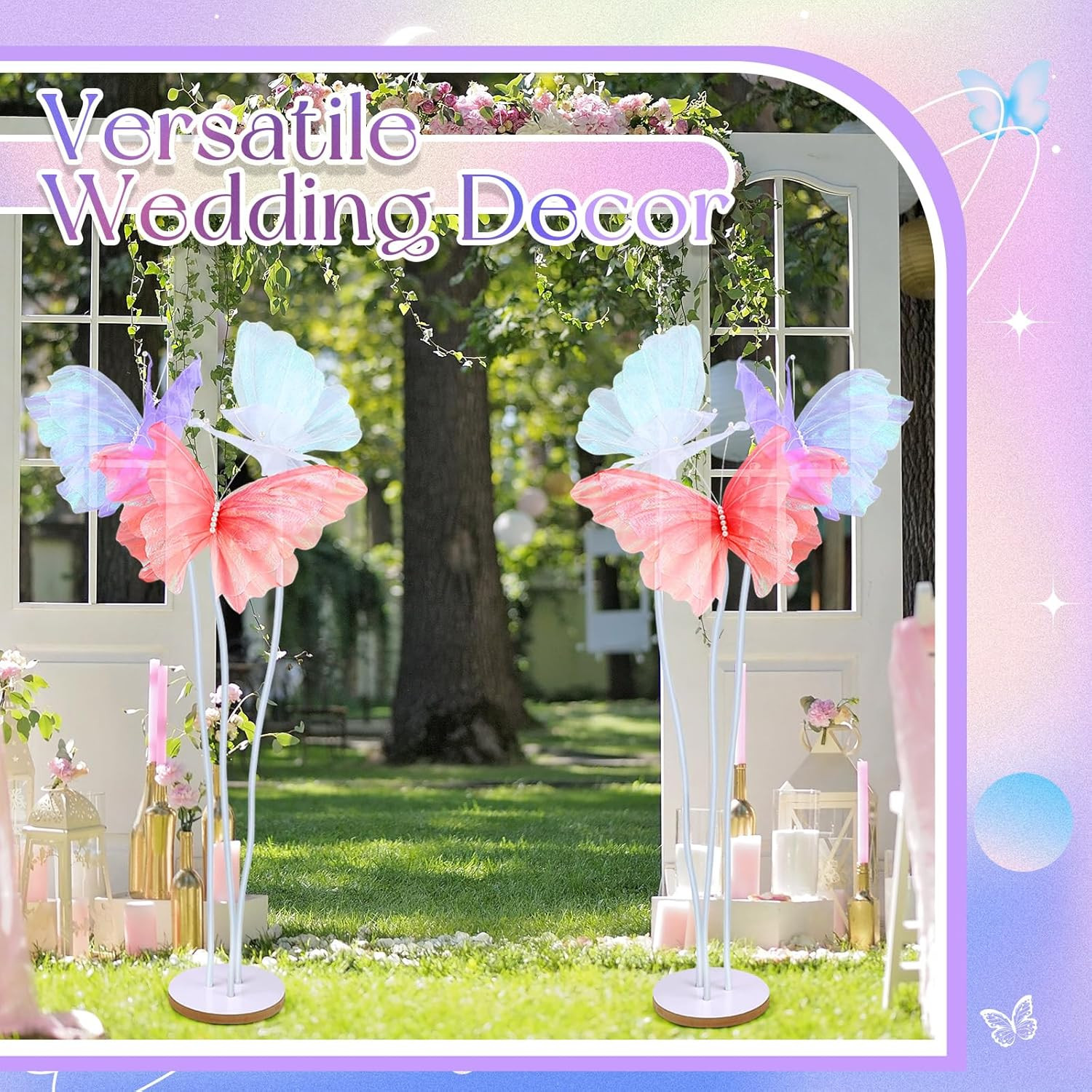 3 Pcs Large 3D Silk Butterfly Decorations, Mariposas Grandes Para Decoracion, Bi