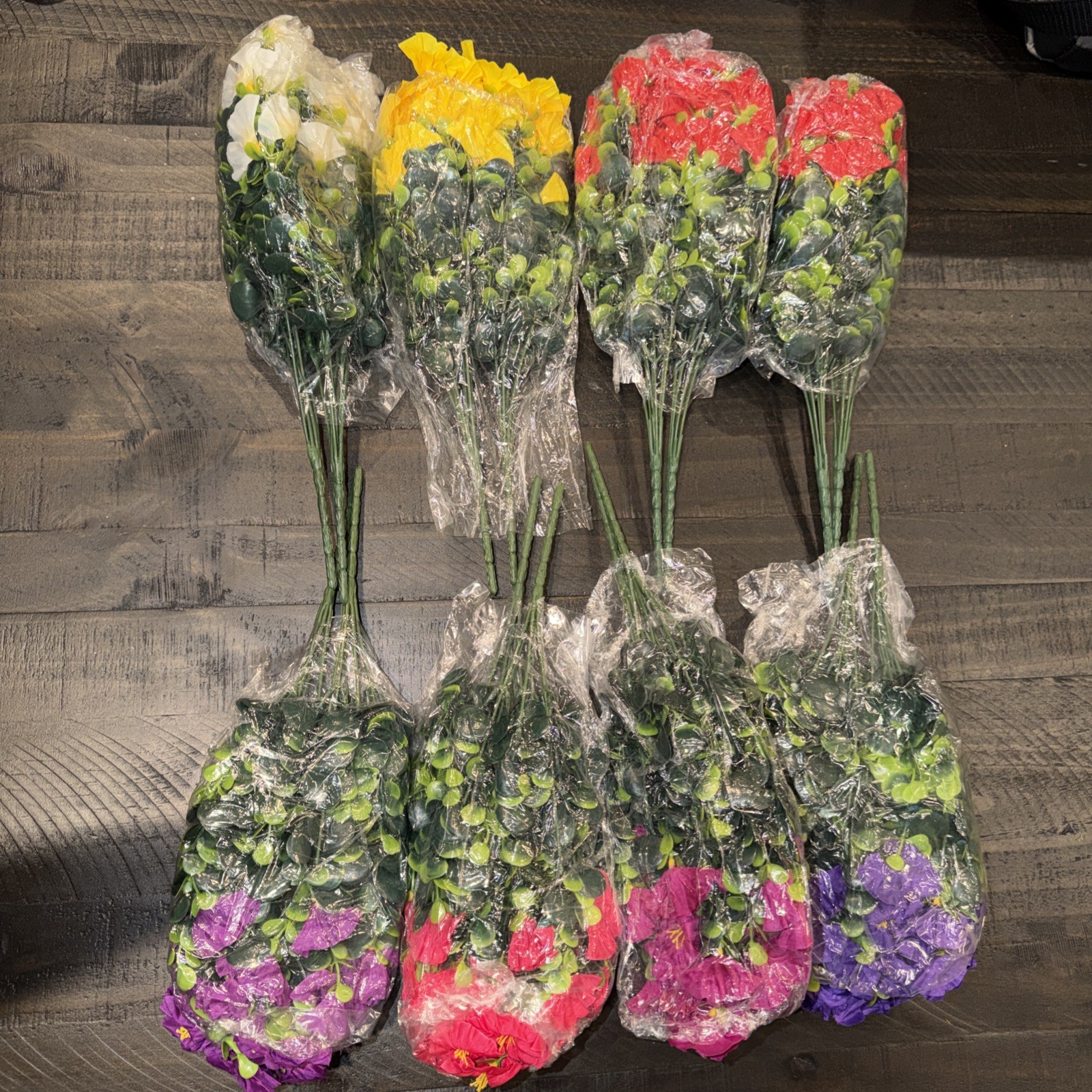 Nigirior Artificial Faux Flowers for Outdoors Fake Plants 16 Bundles Greenery