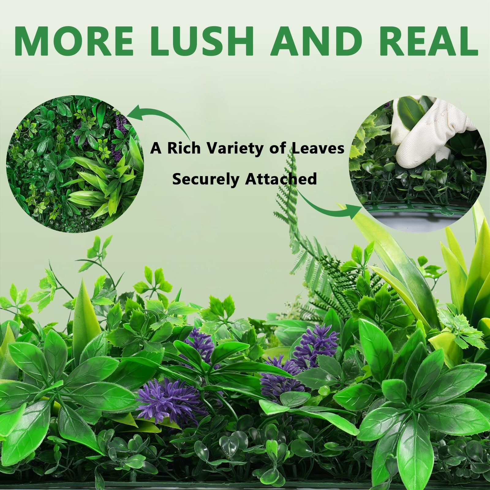 12pcs 20”x20” Grass Wall Panels, Artificial Hedge Panels Greenery Wall, UV …