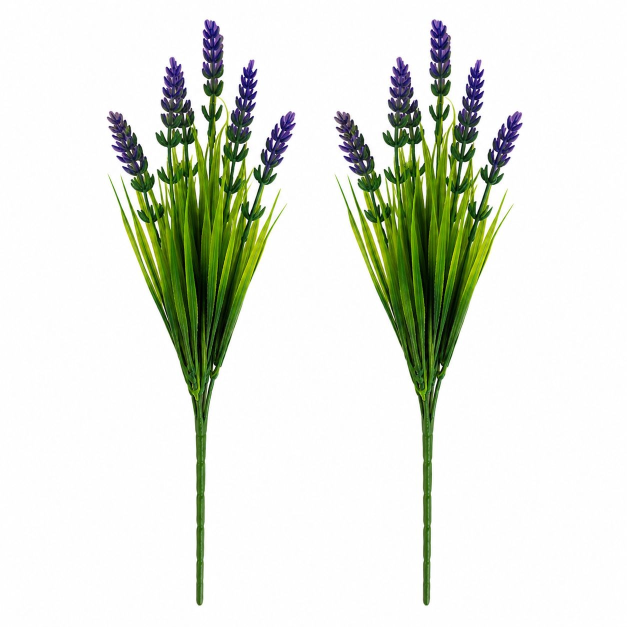 UV Resistant Faux Lavender Bunches Set of 2 Artificial Lavender Flowers Farmhous