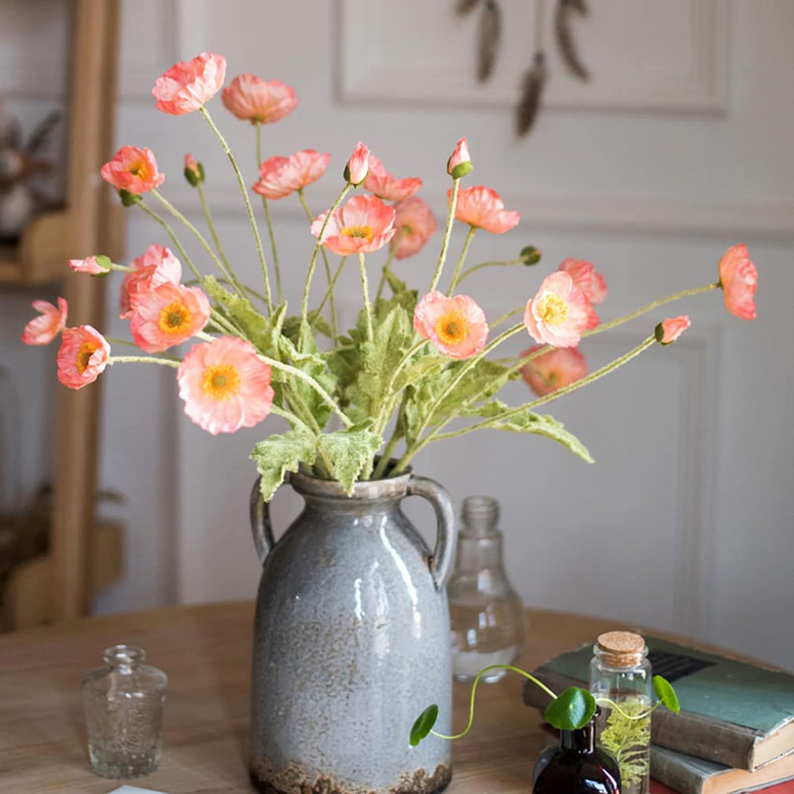 Artificial Flowers 6 Stems Poppy Silk Bouquet,for Wedding, Home, Party Decora…