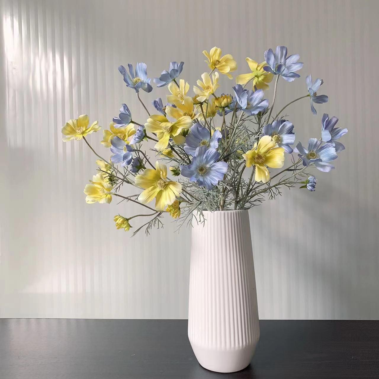 60CM Silk Chamomile Daisy Artificial Flower White Fake Wedding Home Decor Bouque