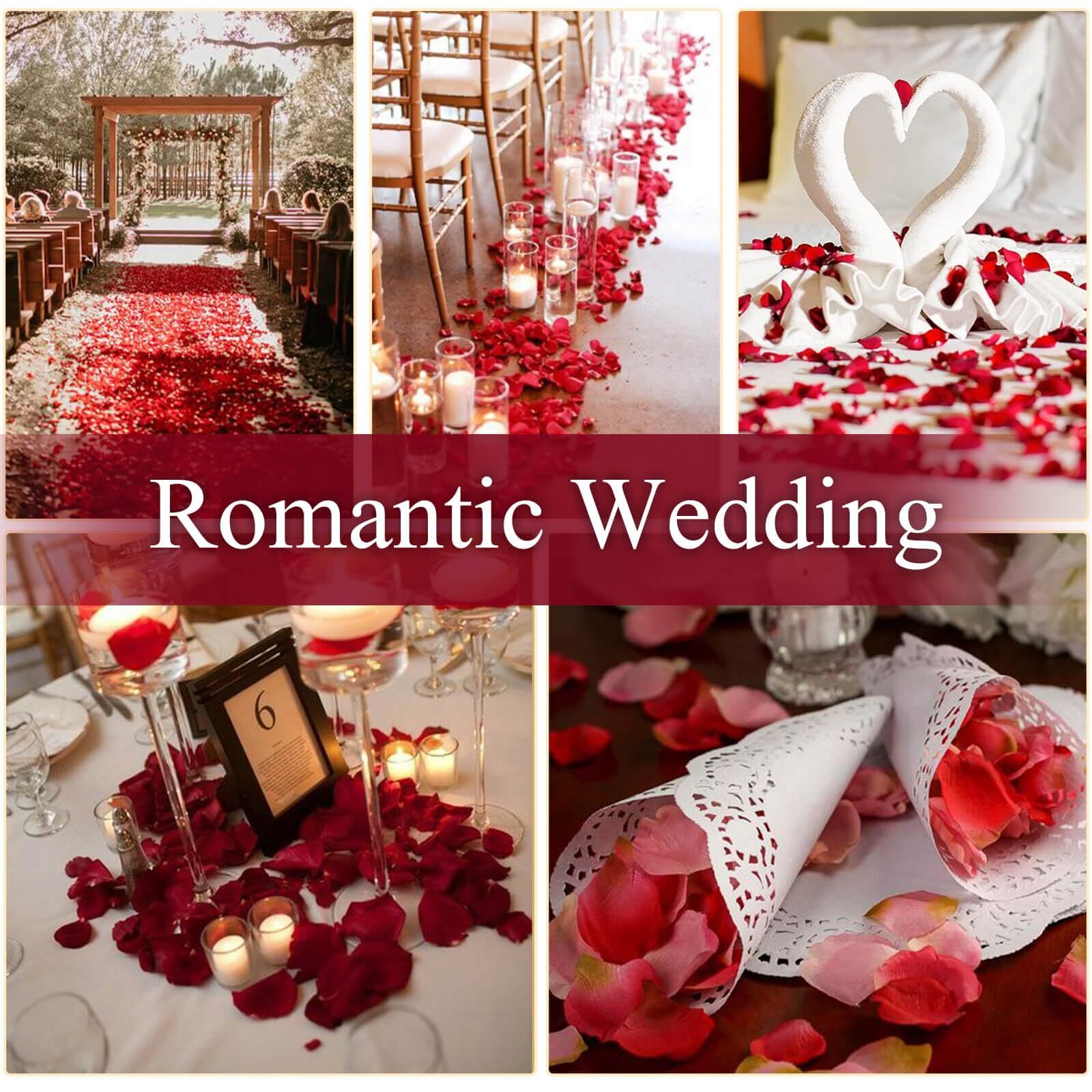Dried Real Red Rose Petals Preserved Flower Petals for Wedding Party Decor