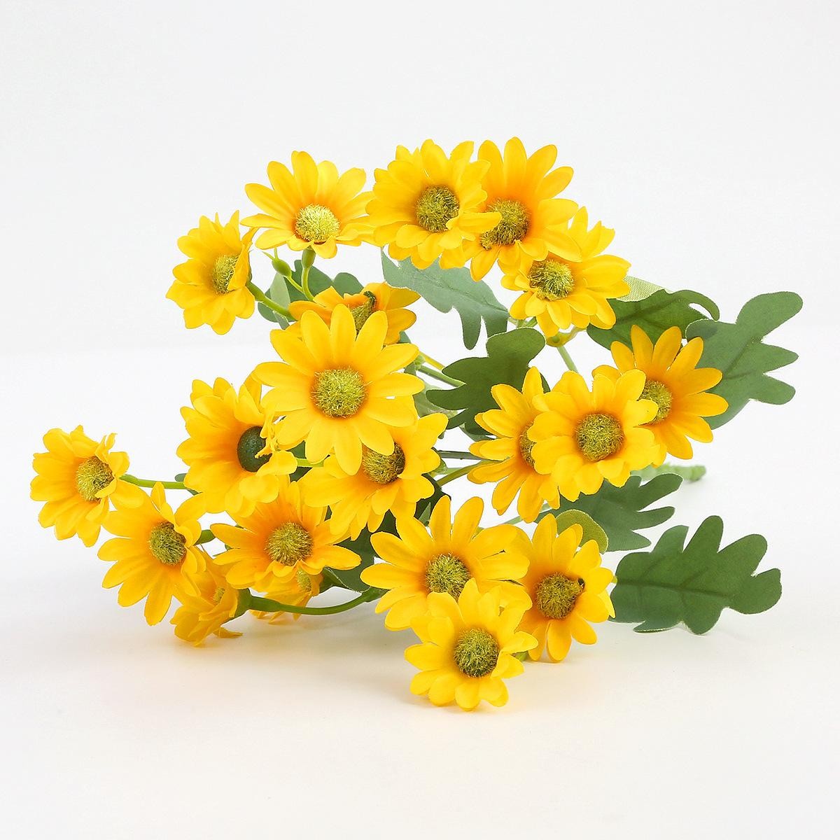 21 Head Sunflower Daisy Bouquet, Chamomile, Artificial Flowers, Wedding Decor