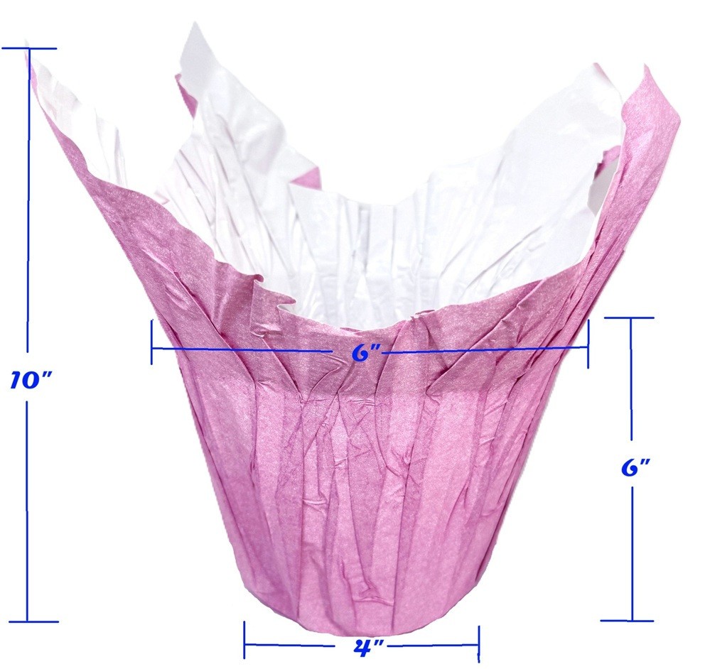 (10) LARGE 6″ FLOWER POT Kwik Covers Wrapper PINK/MAGENTA Dress Up Your Plants!