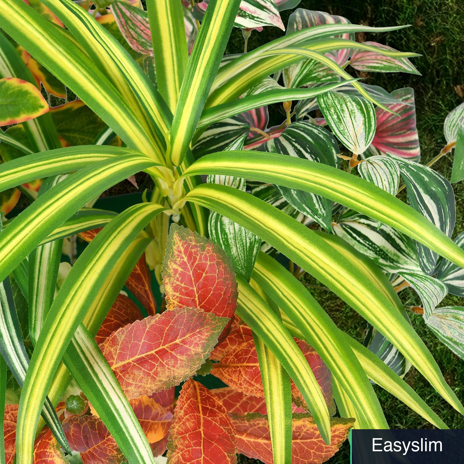 Artificial Plants 20 Bundles UV Resistant Plastic Greenery Outdoor Decor
