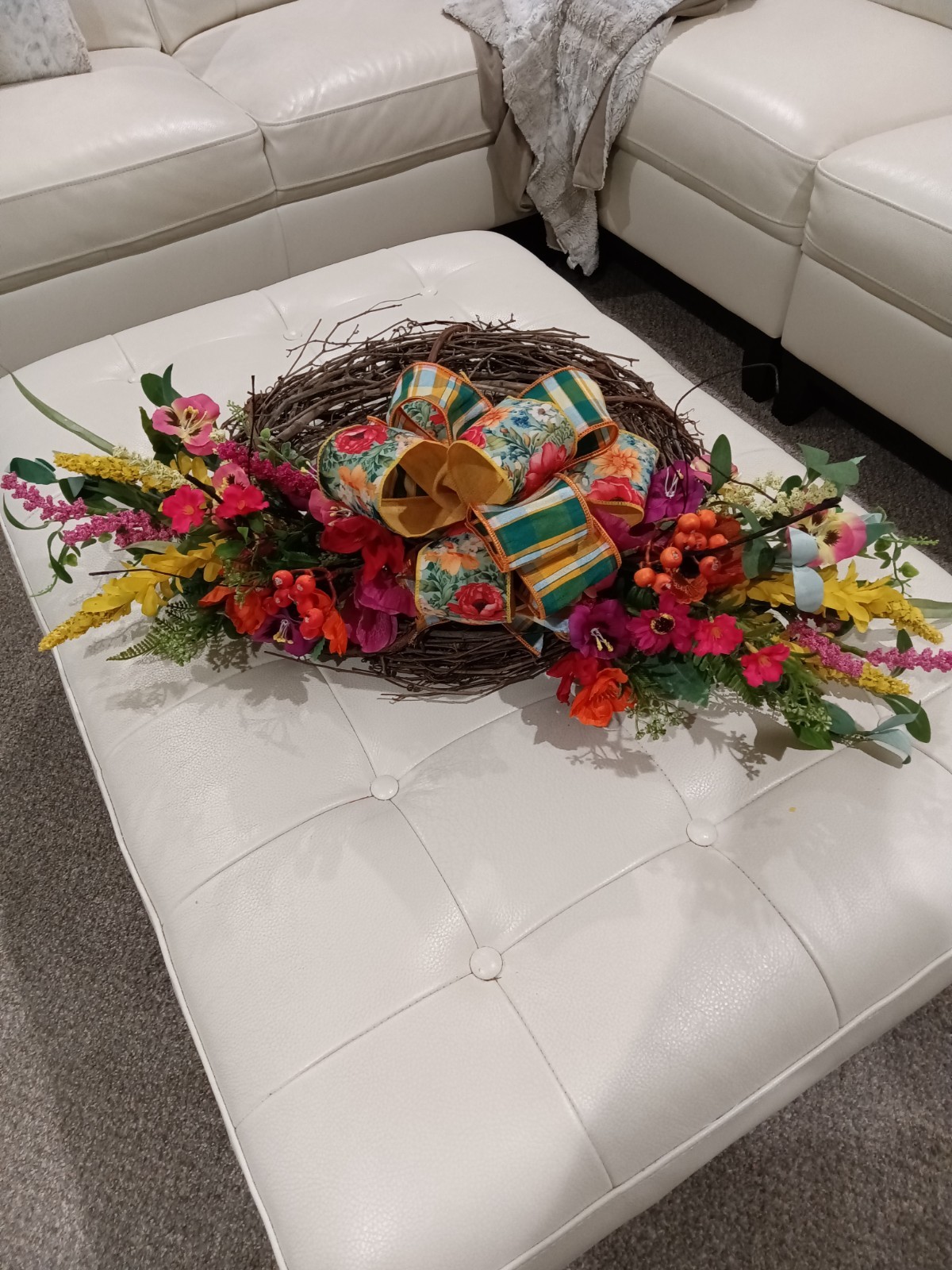 spring summer all occasion centerpiece floral swag decor piece multi colored