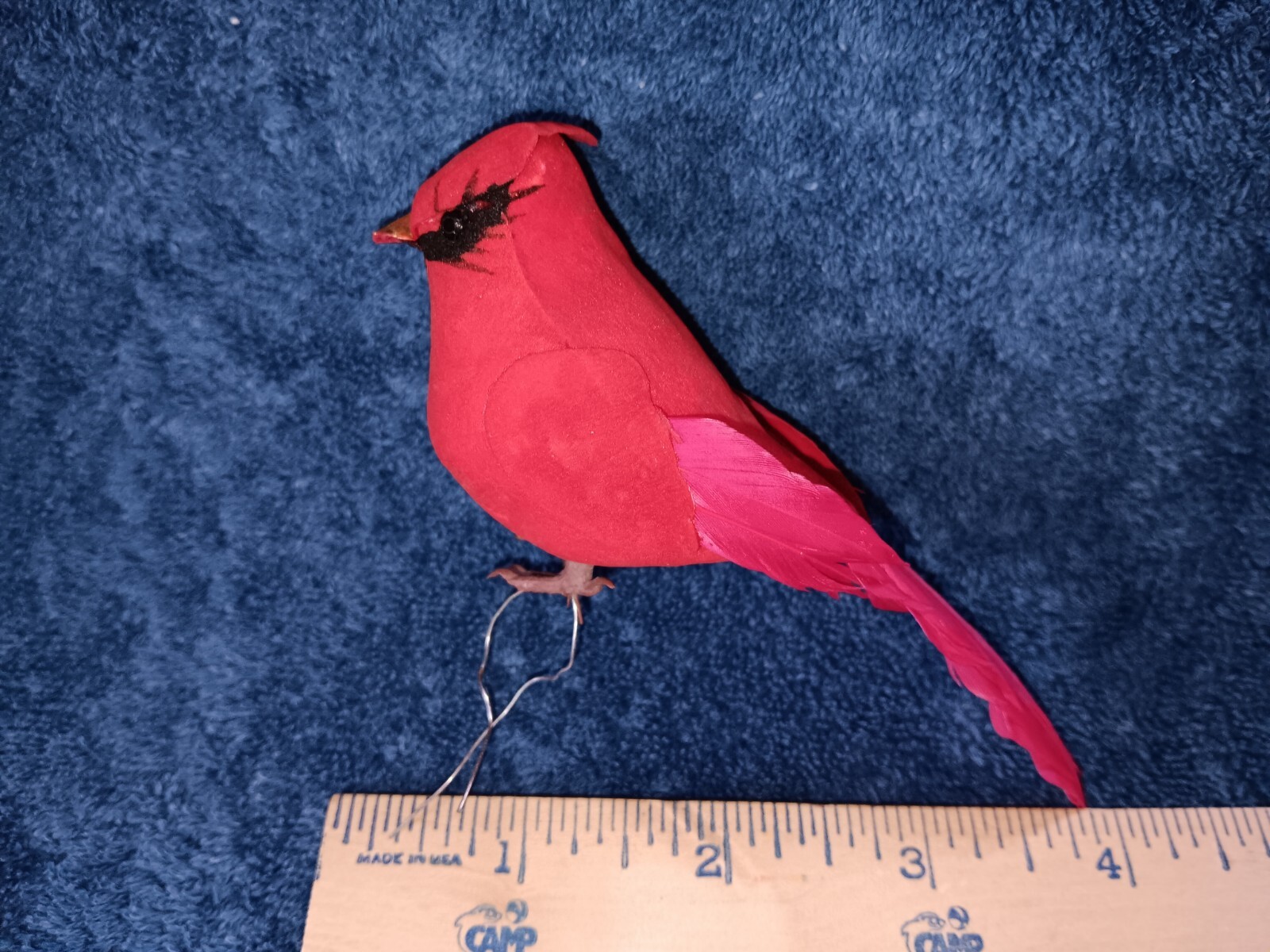 Wired Artificial 9 Red Cardinal Birds 1 Brown Mix Arrangement Decorations Arts