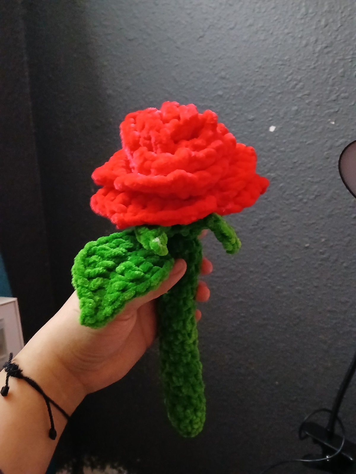 Jumbo Red Rose Crocheted Bouquet For Her Rosa ROJA Jumbo Para Ella