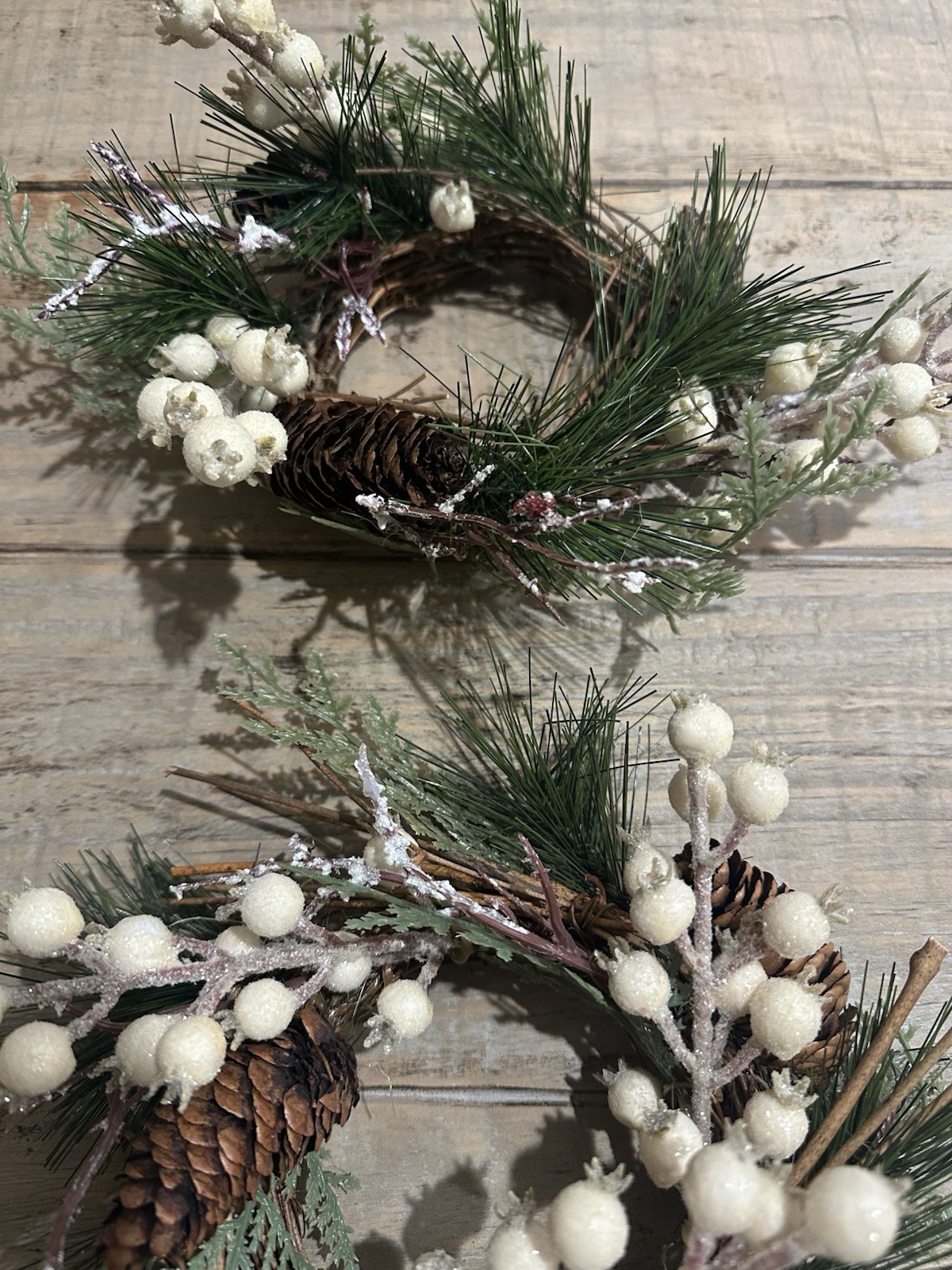 *Hearth & Hand Magnolia *Target Xmas Candle Wreaths set of 3 Joanna Gaines