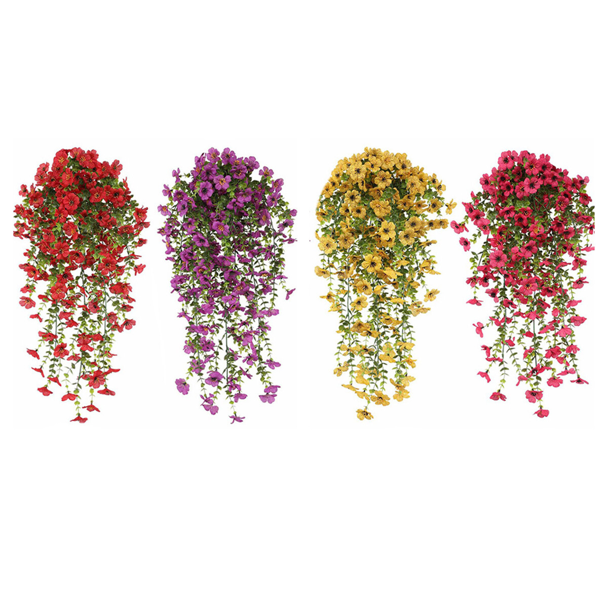 Artificial Fake Hanging Flowers Vine Plants for Indoor Outdoor Home Garden Decor