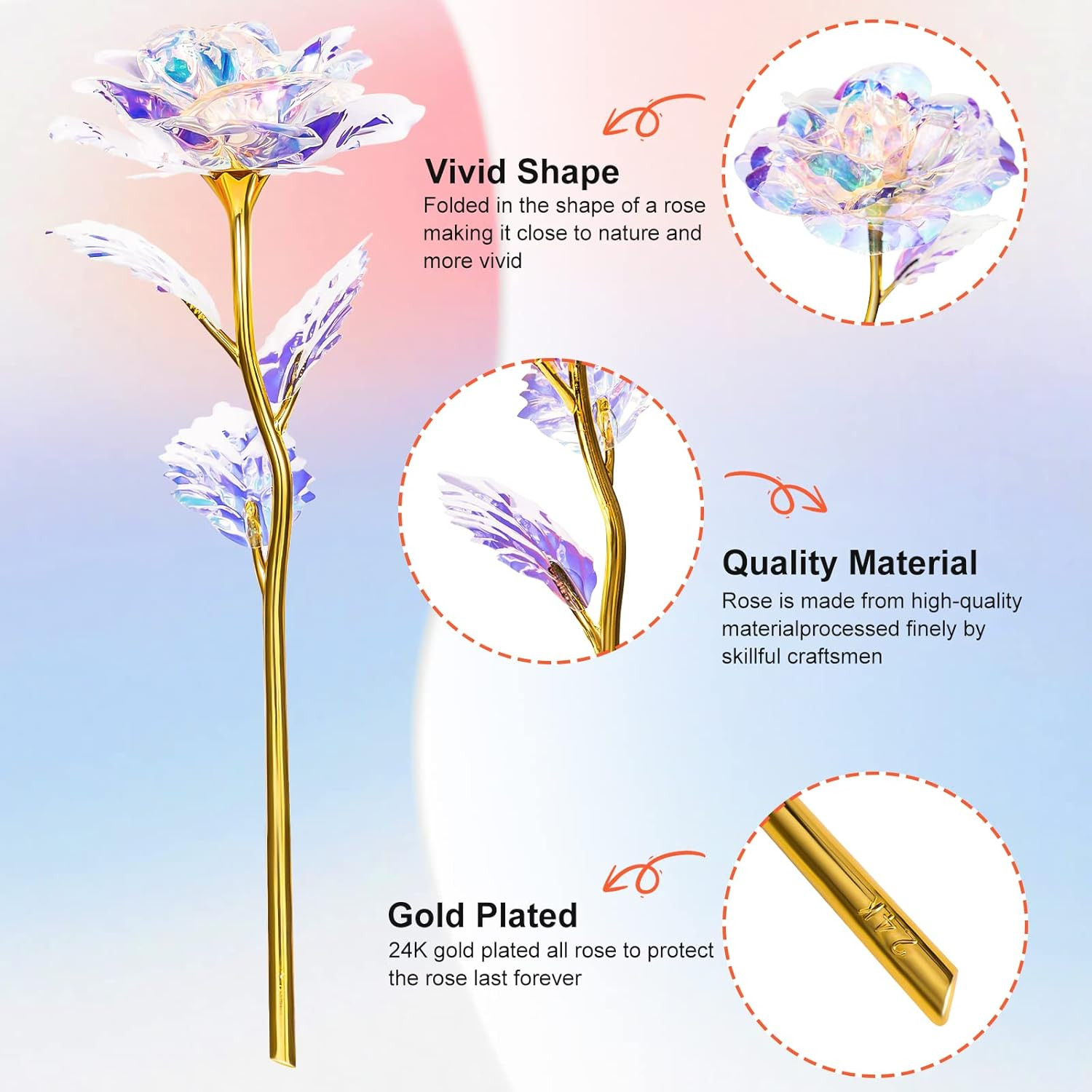 Regalo para mujer mama rosa galaxia flores artificiales eternas para madre