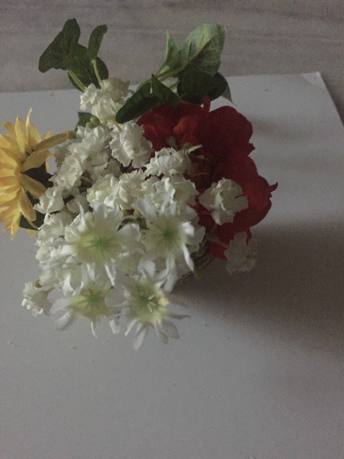 Flower Pot Artificial Flowers 3 x 1 1/4 H