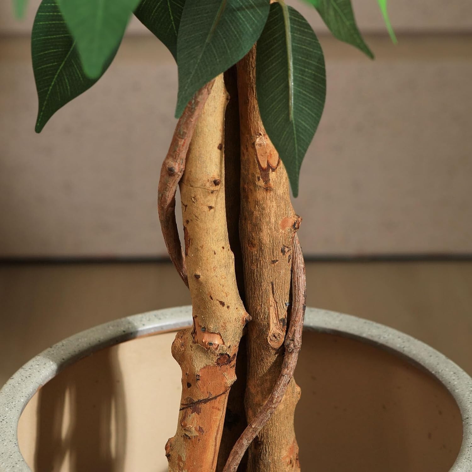 Versatile Lifelike Ficus Tree – 48in Indoor/Outdoor Faux Plant for All Seasons
