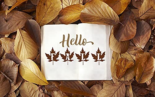 8Pcs Fall Painting Stencils Thanksgiving Drawing Templates Stencils Autumn
