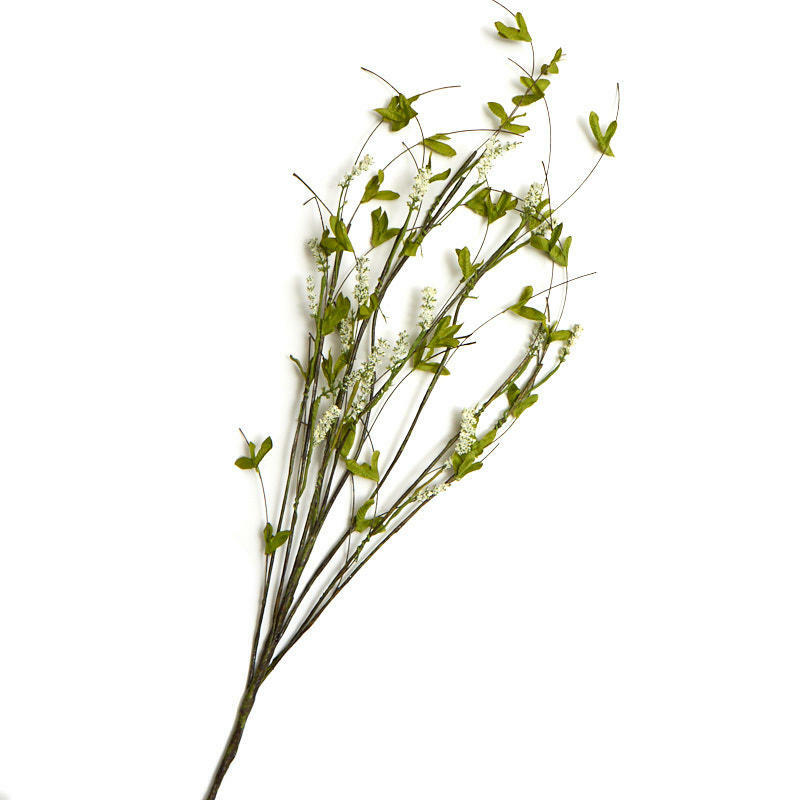 Factory Direct Craft Artificial Cream Flowering Twig Spray