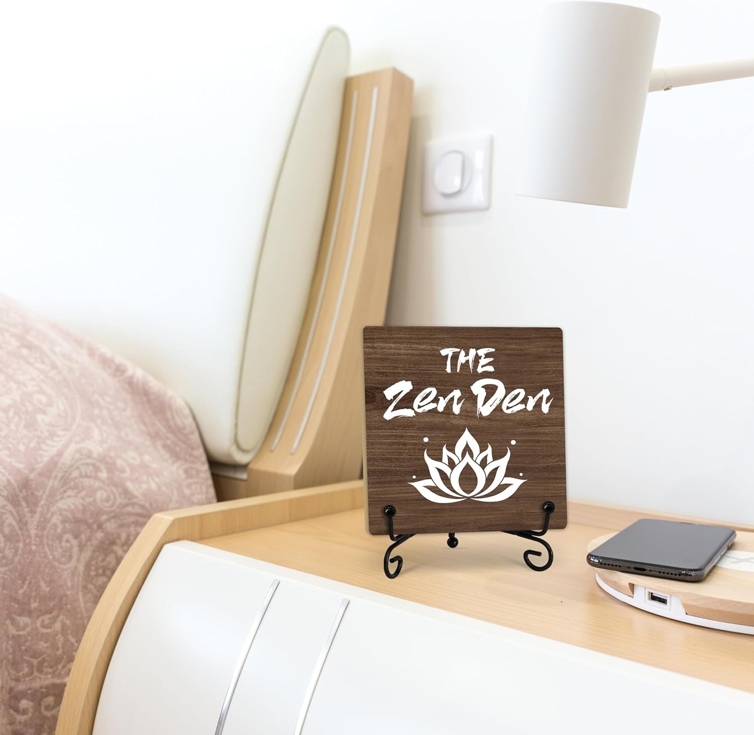 Zen Quote Wooden Desk Decor Inspirational Gift Tabletop Sign