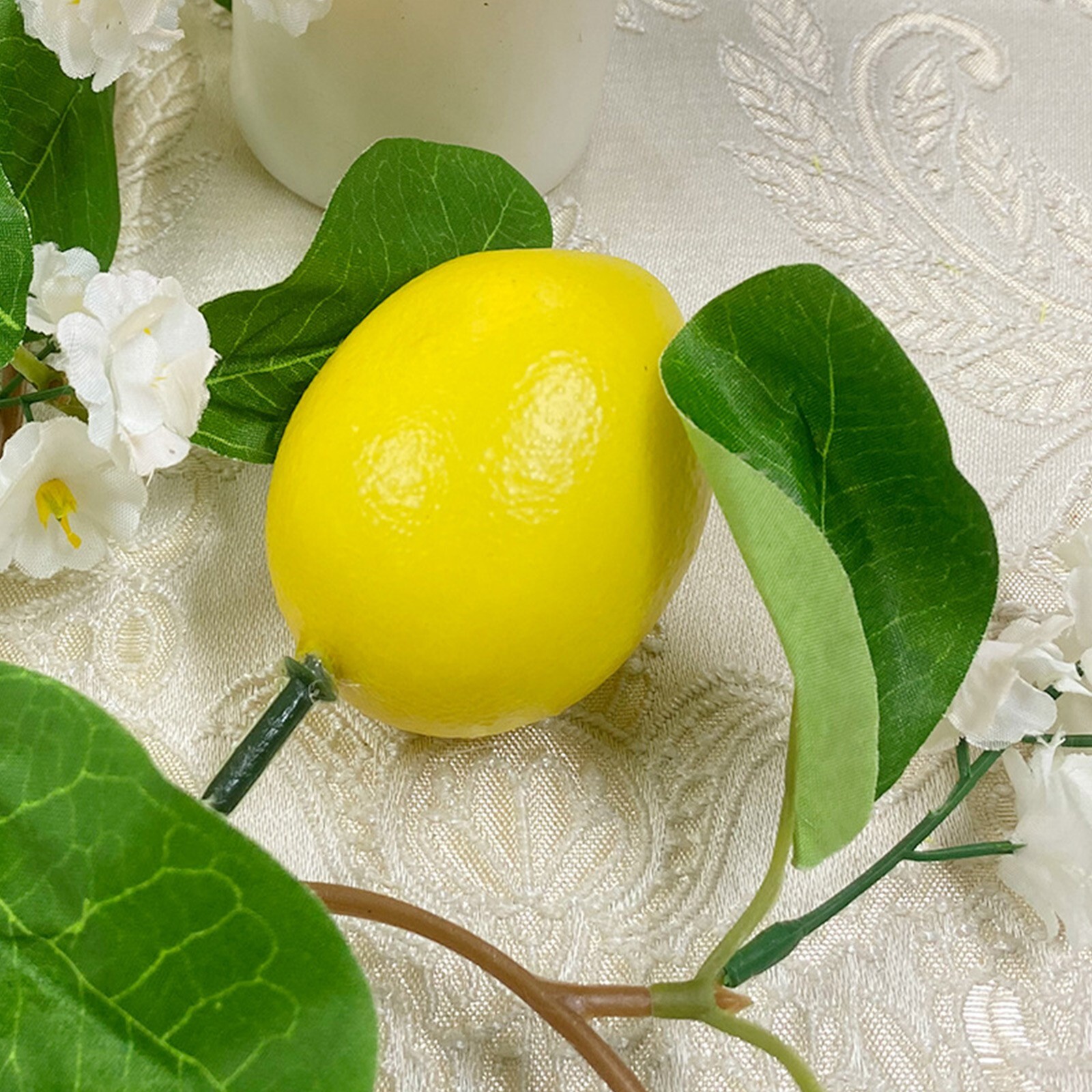 Artificial Lemon Garland Wreath for Front Door Wall Table Party Wedding Decor
