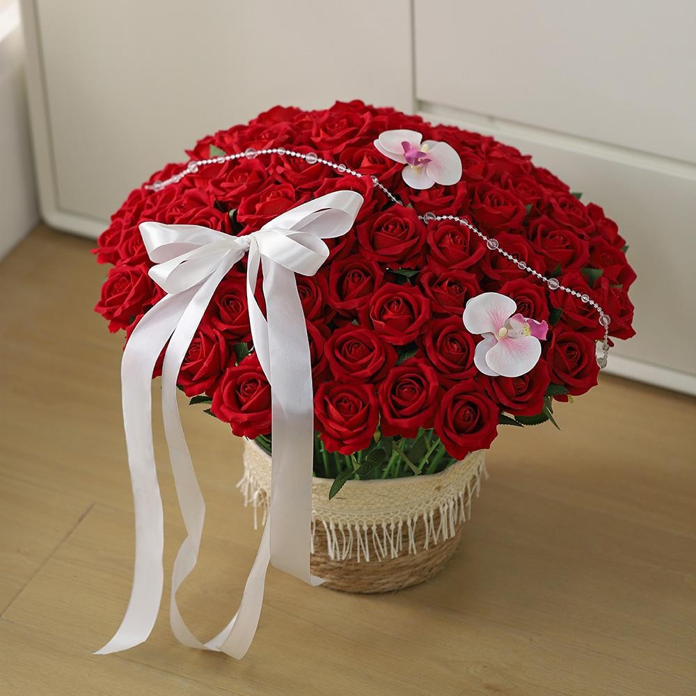 5pcs Rose Artificial Flowers Bouquet Silk Fake Flower for Home Decor Garden Wedd