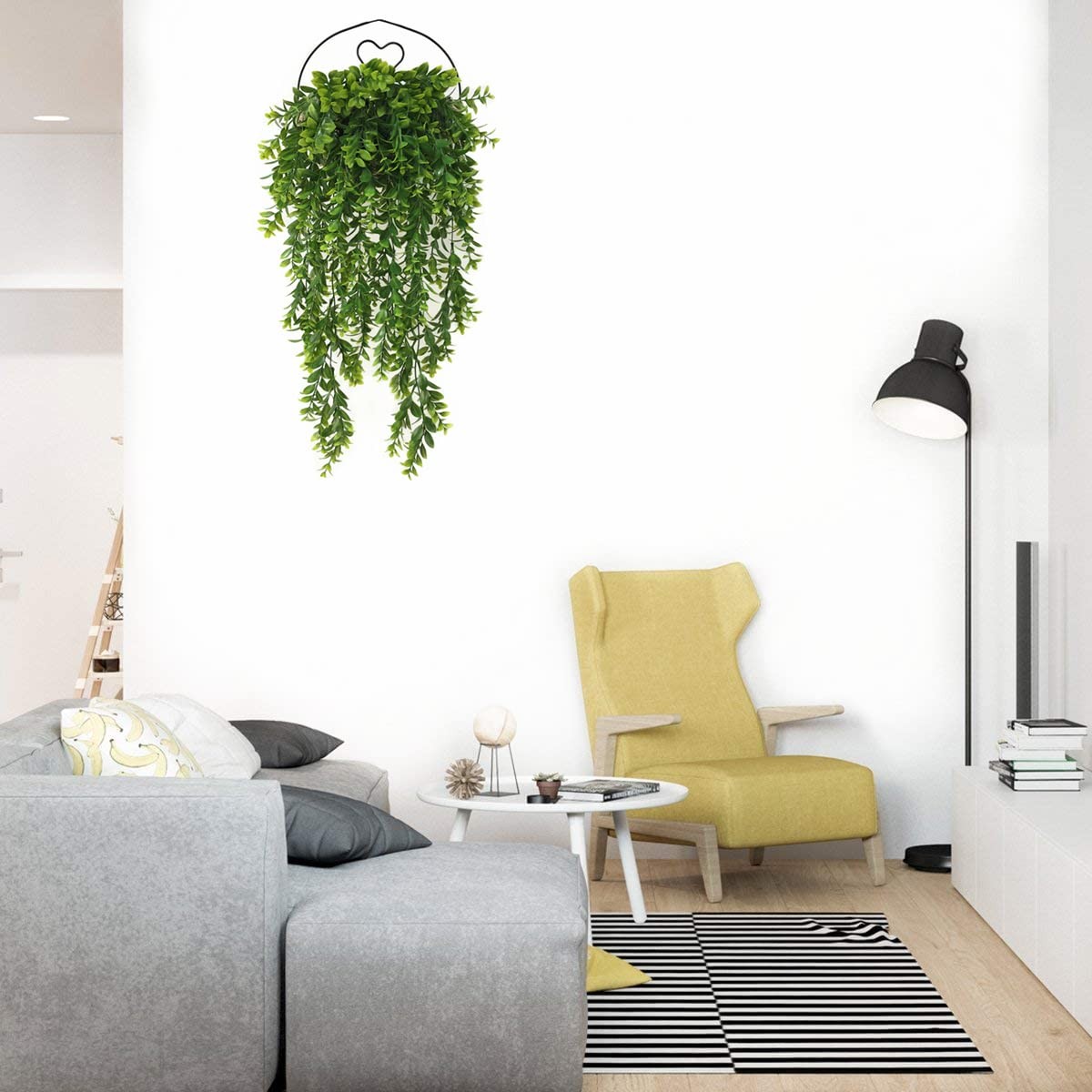 Artificial Vine, Fake Hanging Plants Plastic Leaf Ivy Greenery Christmas Garl…